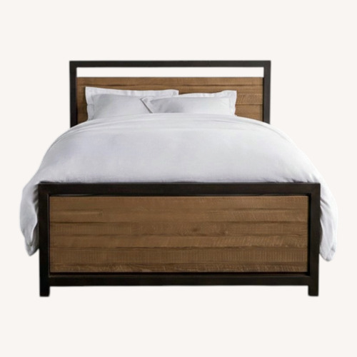 Used Arhaus Palmer Natural Wood Storage Queen Bed for sale on AptDeco