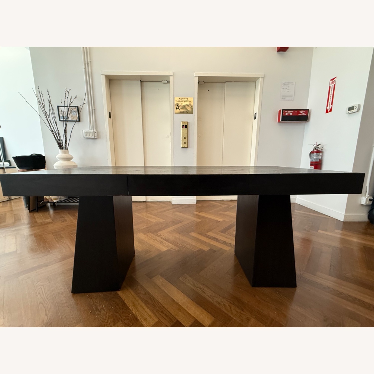 CB2 Ridge Black Wood Desk - image-1