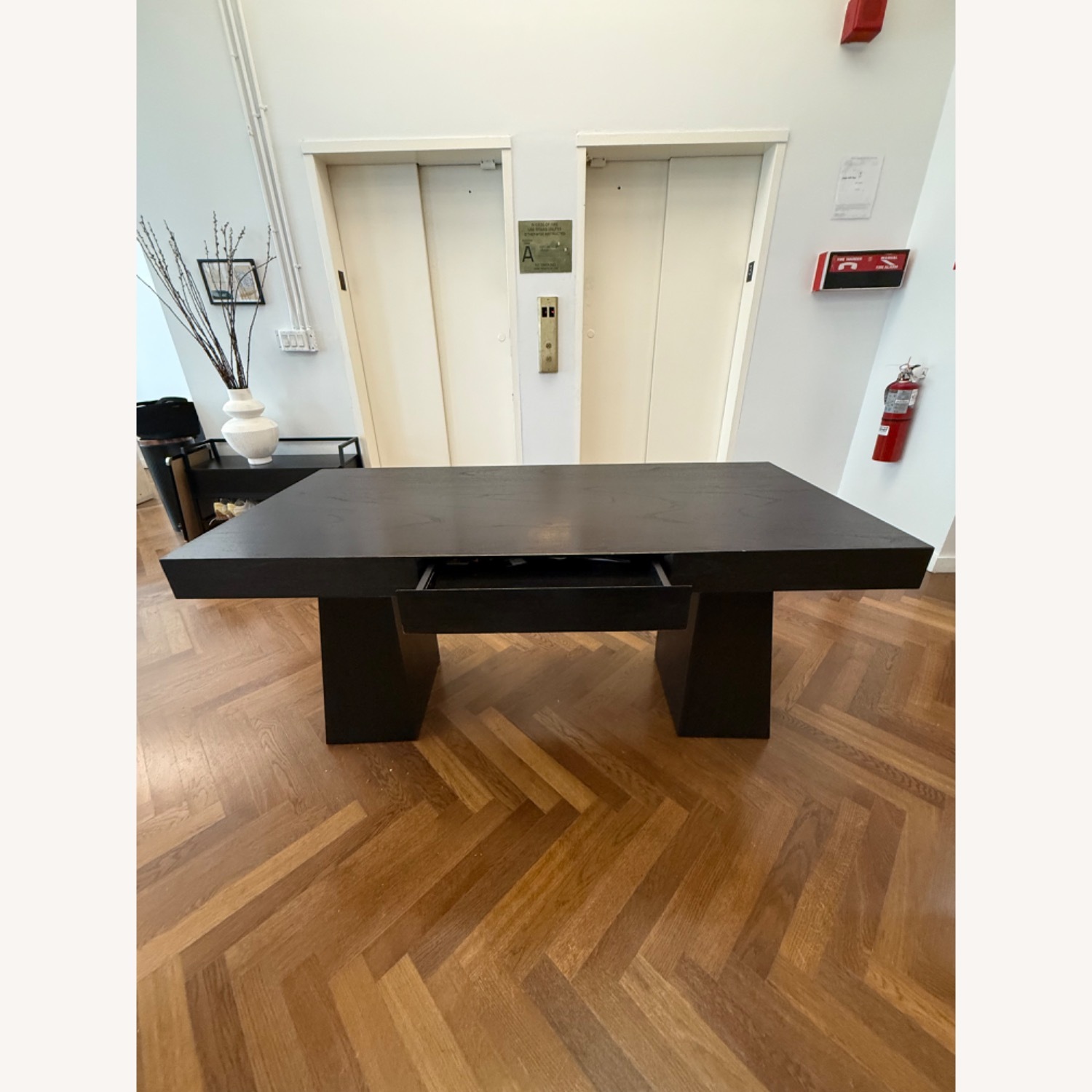 CB2 Ridge Black Wood Desk - image-2