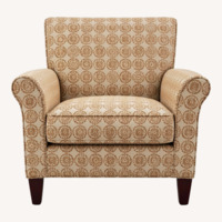Room & Board Club Chair in Medallion Fabric