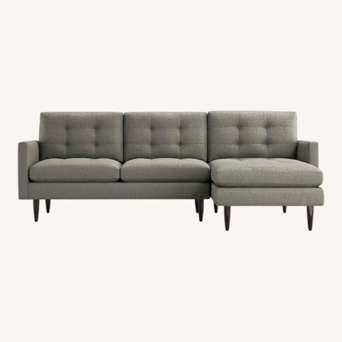 Used Crate & Barrel Petrie Modern Gray Sectional Sofa  for sale on AptDeco