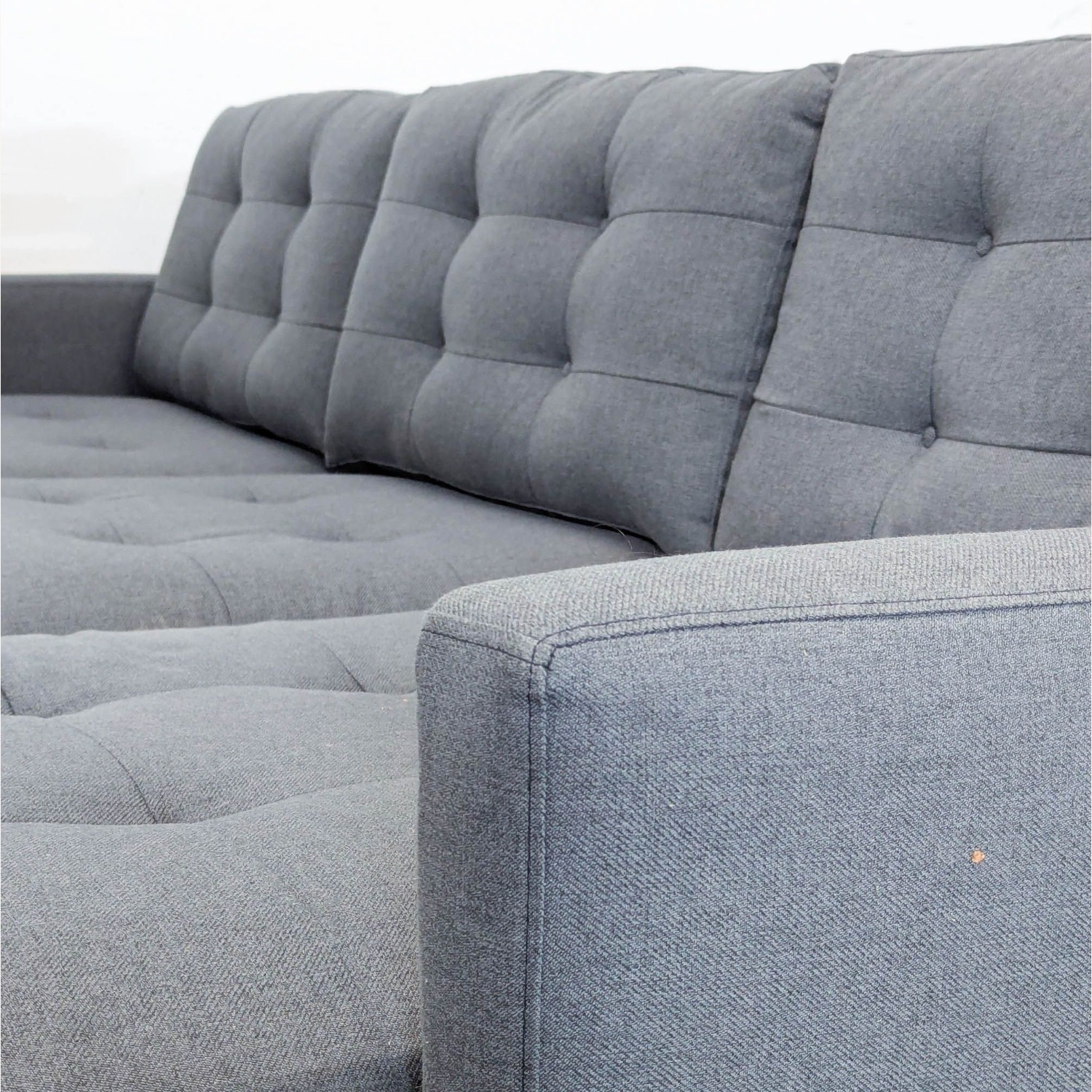 Crate & Barrel Petrie Modern Gray Sectional Sofa  - image-6