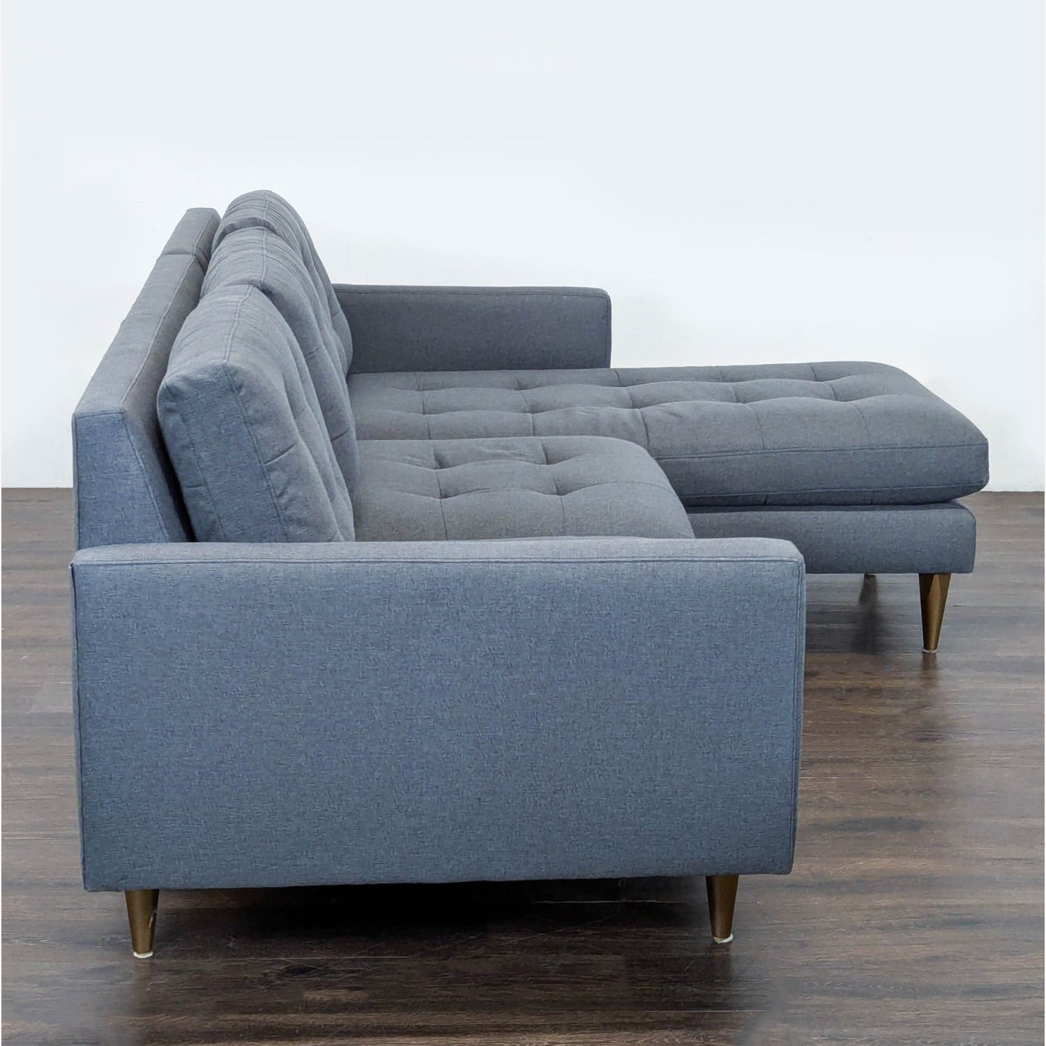 Crate & Barrel Petrie Modern Gray Sectional Sofa  - image-9