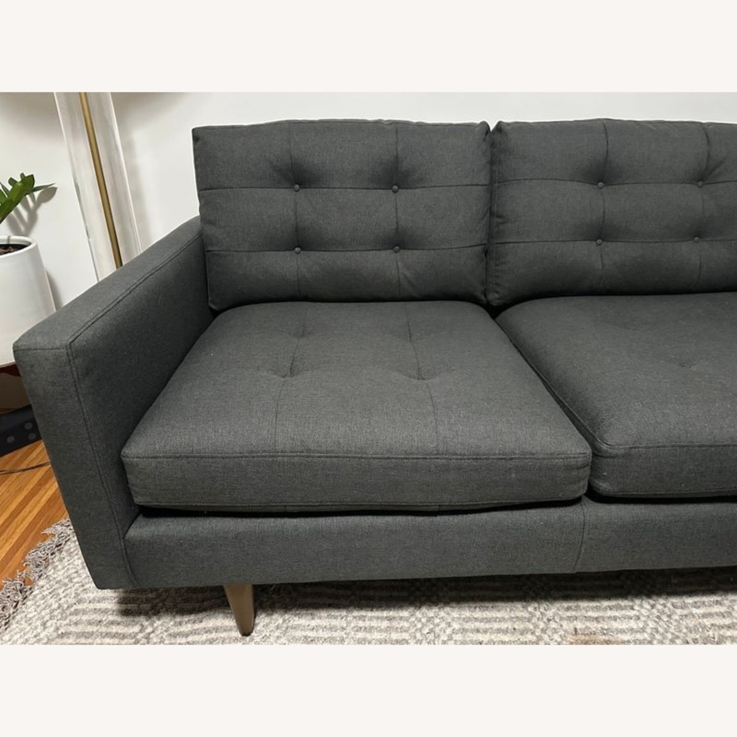 Crate & Barrel Petrie Modern Gray Sectional Sofa  - image-1