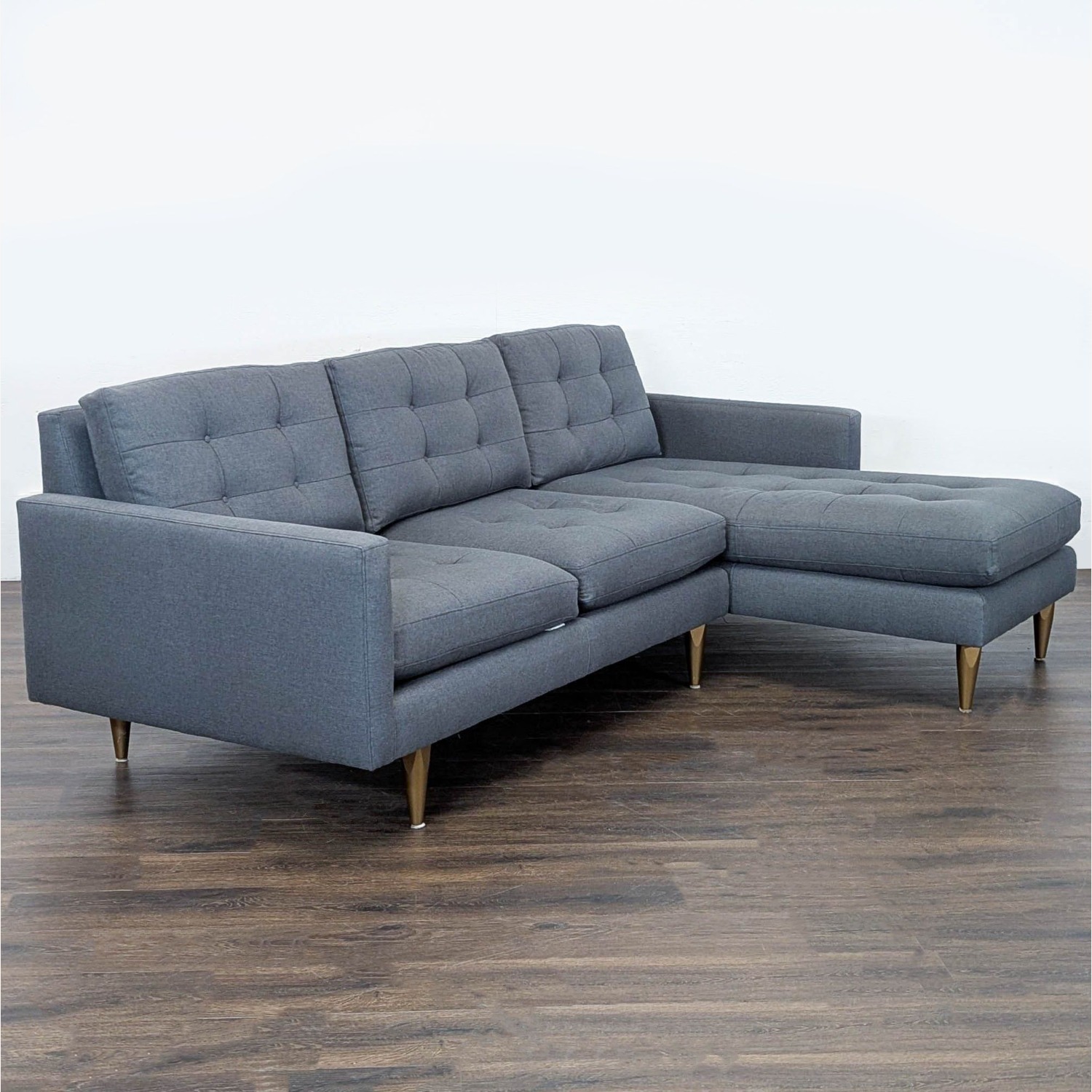 Crate & Barrel Petrie Modern Gray Sectional Sofa  - image-10
