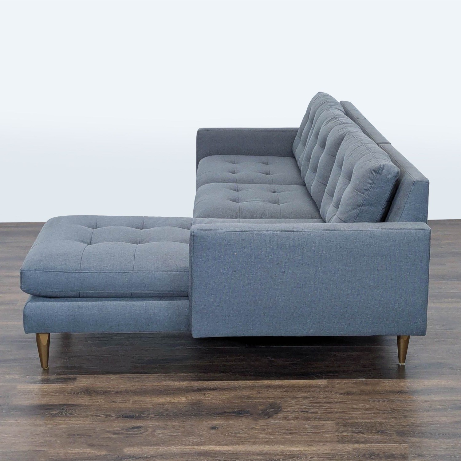 Crate & Barrel Petrie Modern Gray Sectional Sofa  - image-7