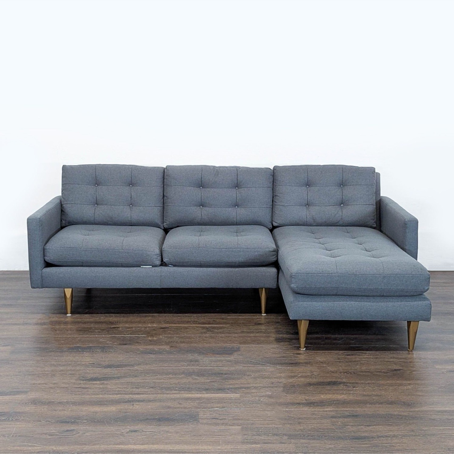 Crate & Barrel Petrie Modern Gray Sectional Sofa  - image-11
