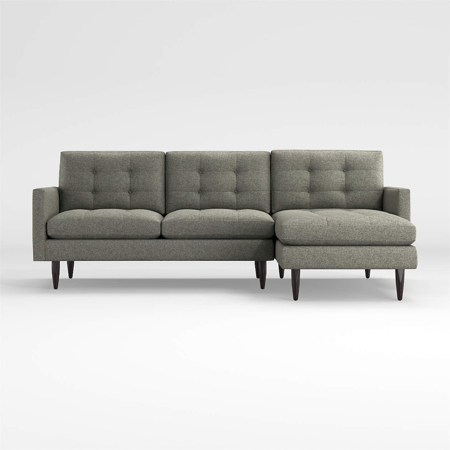 Crate & Barrel Petrie Modern Gray Sectional Sofa  - image-12