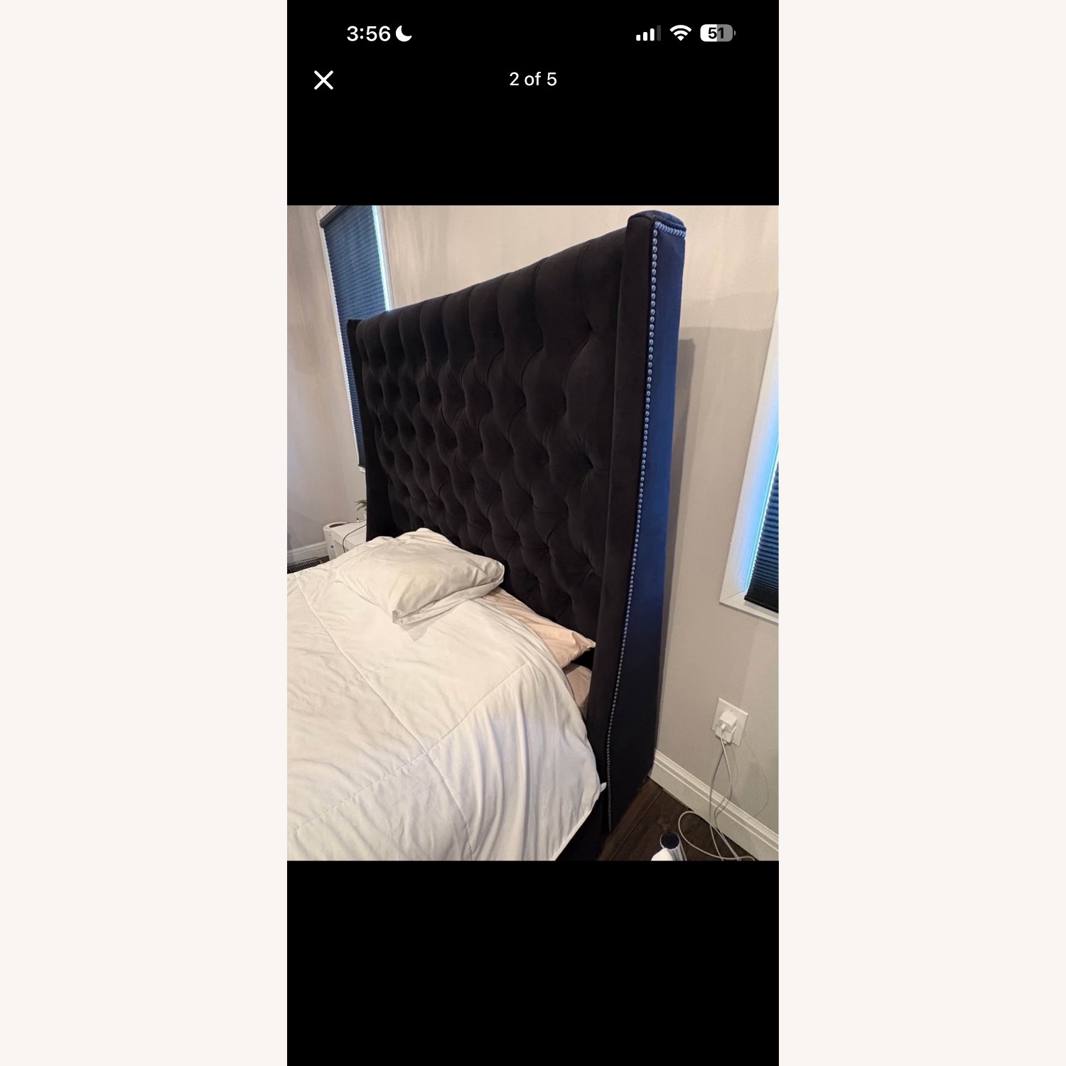 Restoration Hardware Black Queen Bed - image-1