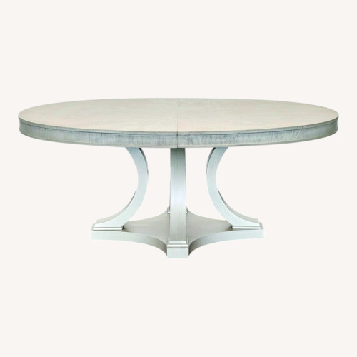 Used Legacy Classic White Wood Dining Table for sale on AptDeco