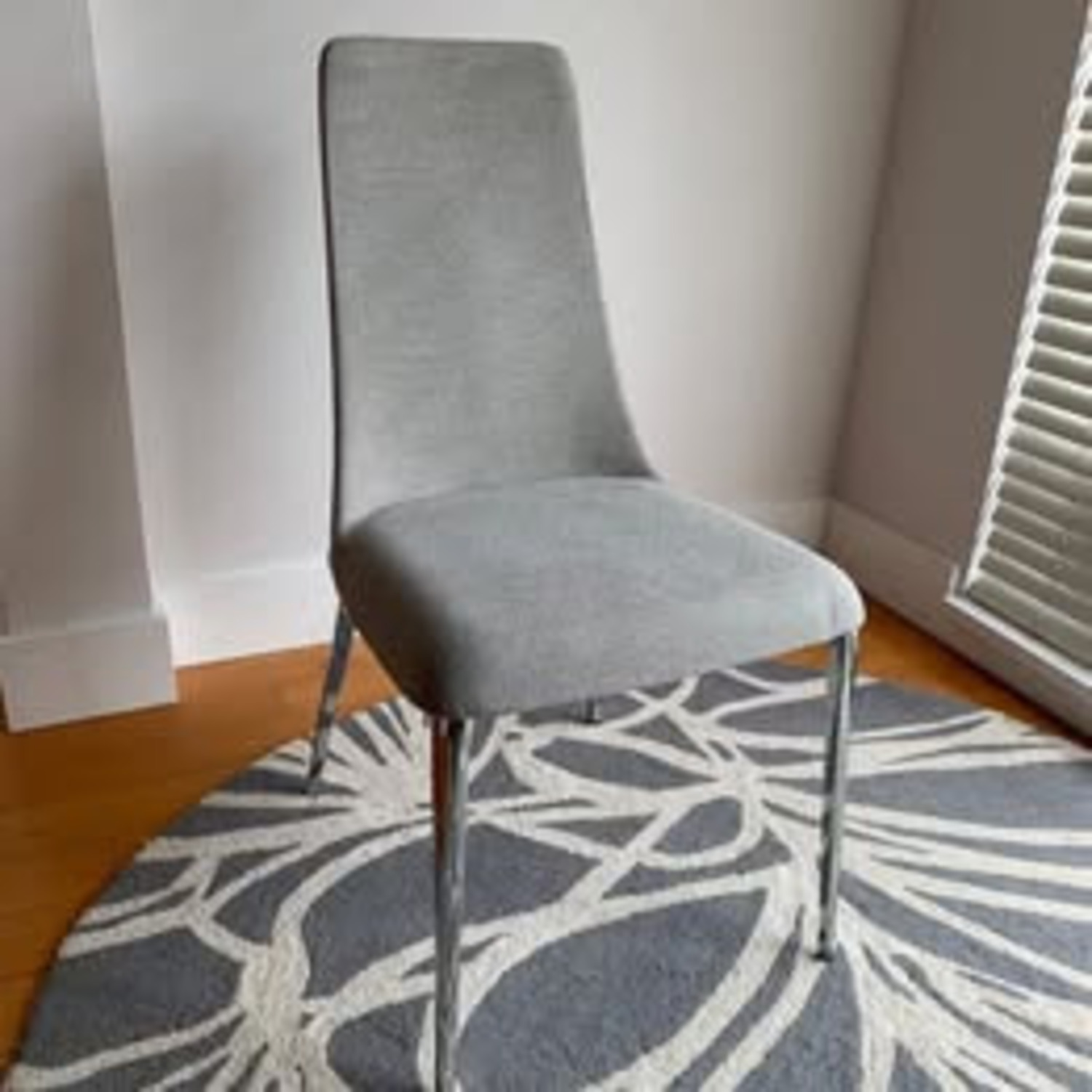 Calligaris Etoile Light Gray Fabric Dining Chairs - image-3