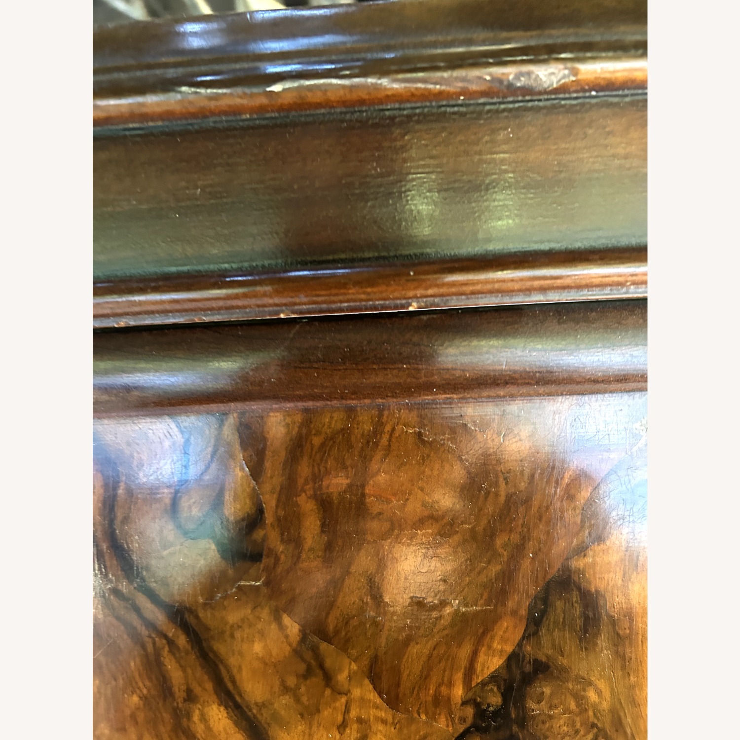 Vintage/Antique Dark Brown Wood Armoire - image-7