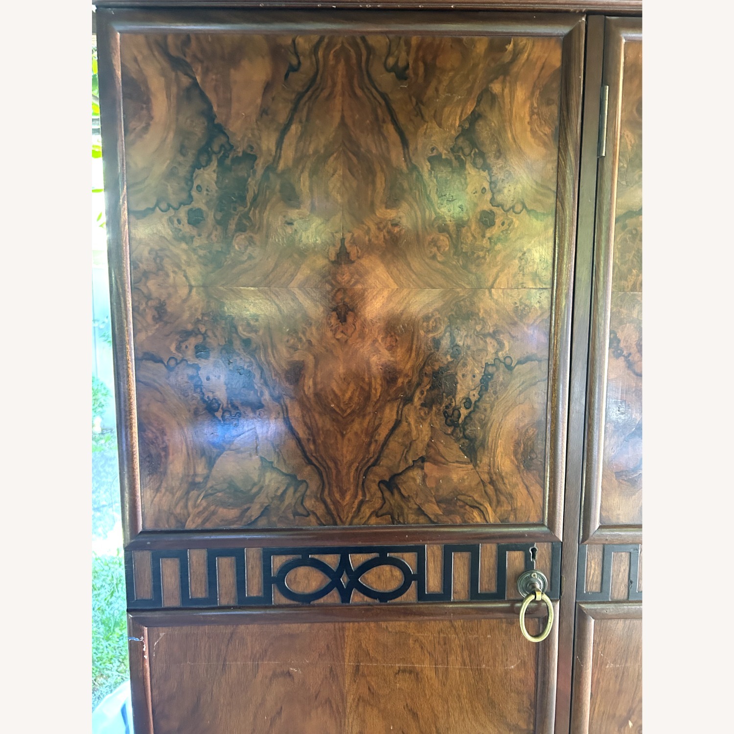 Vintage/Antique Dark Brown Wood Armoire - image-8