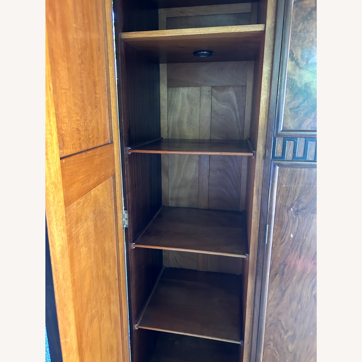 Vintage/Antique Dark Brown Wood Armoire - image-4