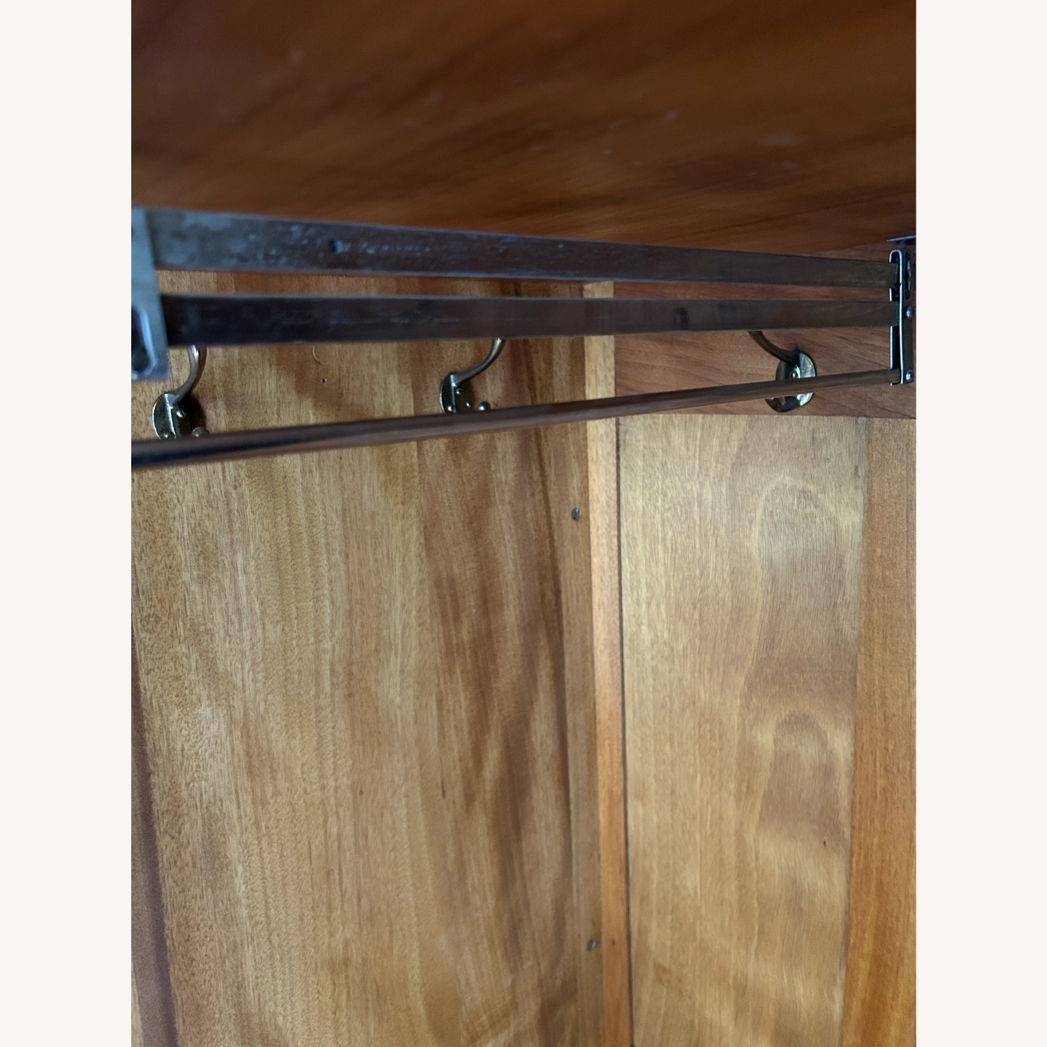 Vintage/Antique Dark Brown Wood Armoire - image-2