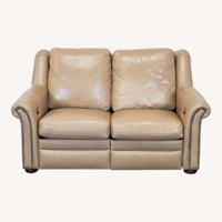 Bradington-Young Newman Tan Leather with Recliner