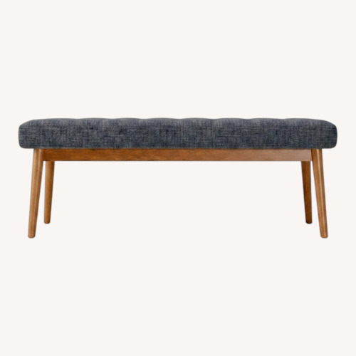 Used West Elm Button Tufted Mid-Century Bench for sale on AptDeco