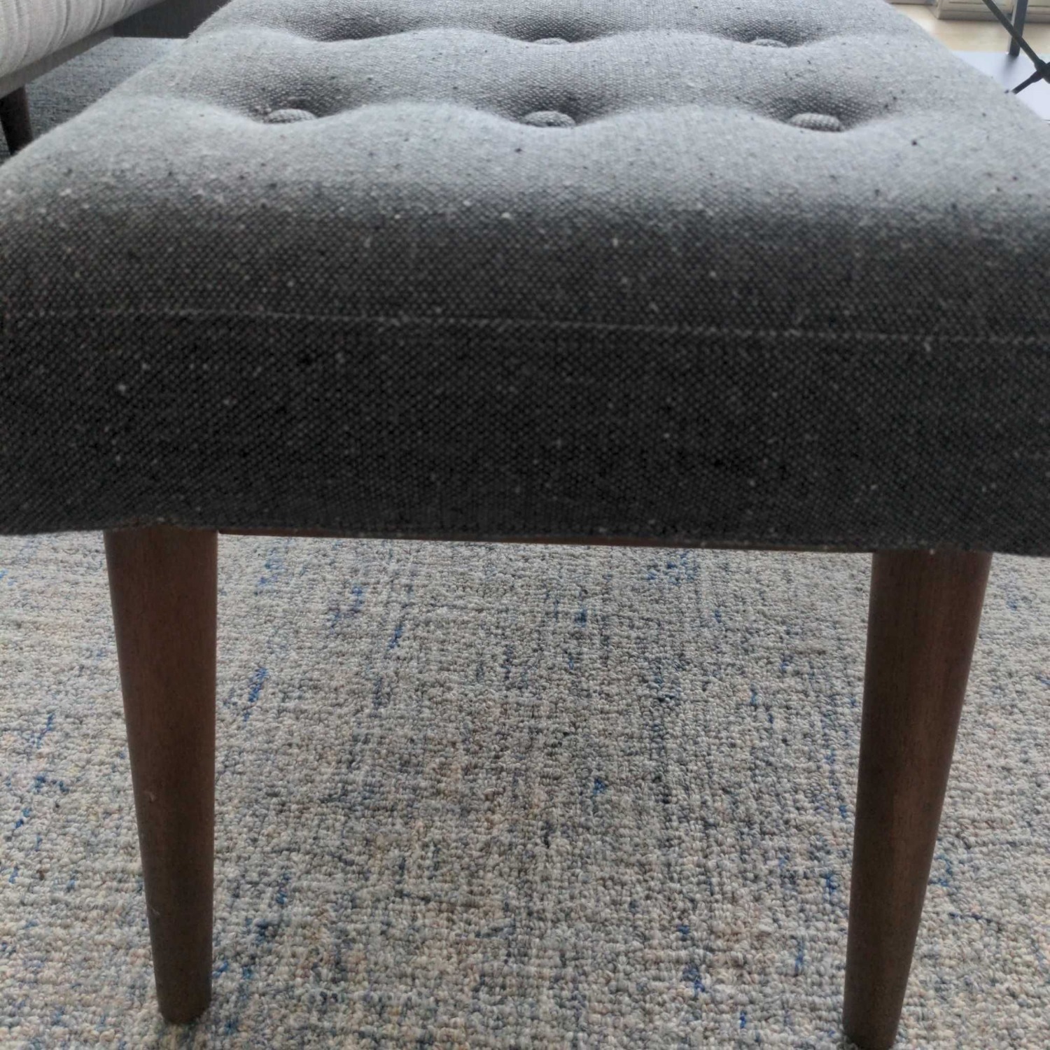 West Elm Button Tufted Mid-Century Bench - image-2