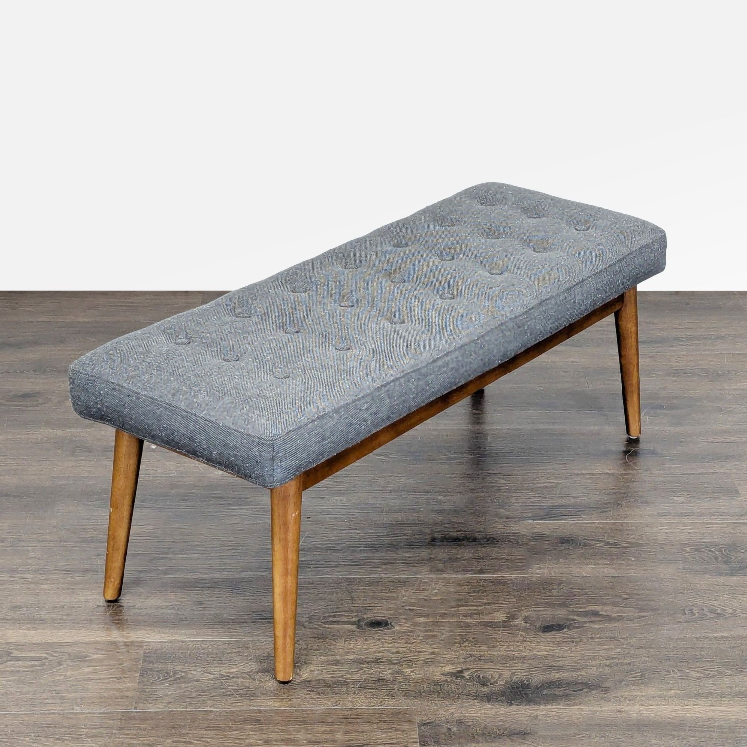 West Elm Button Tufted Mid-Century Bench - image-6