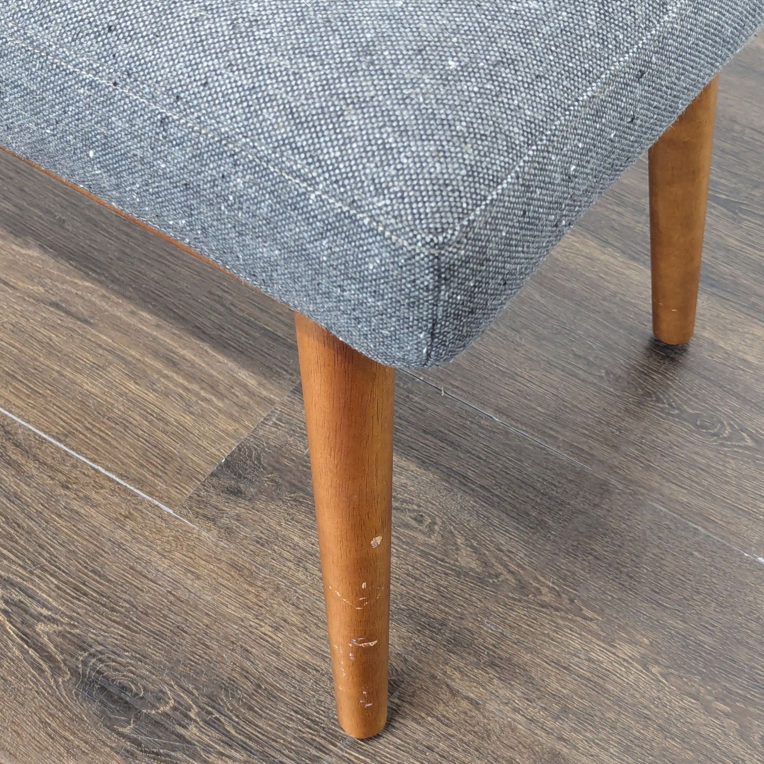West Elm Button Tufted Mid-Century Bench - image-5