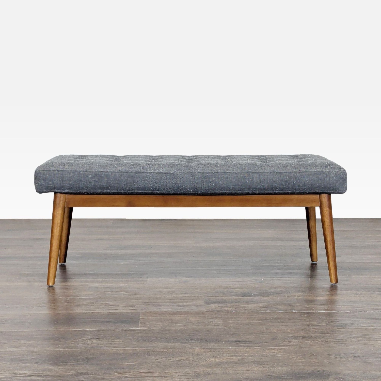 West Elm Button Tufted Mid-Century Bench - image-8