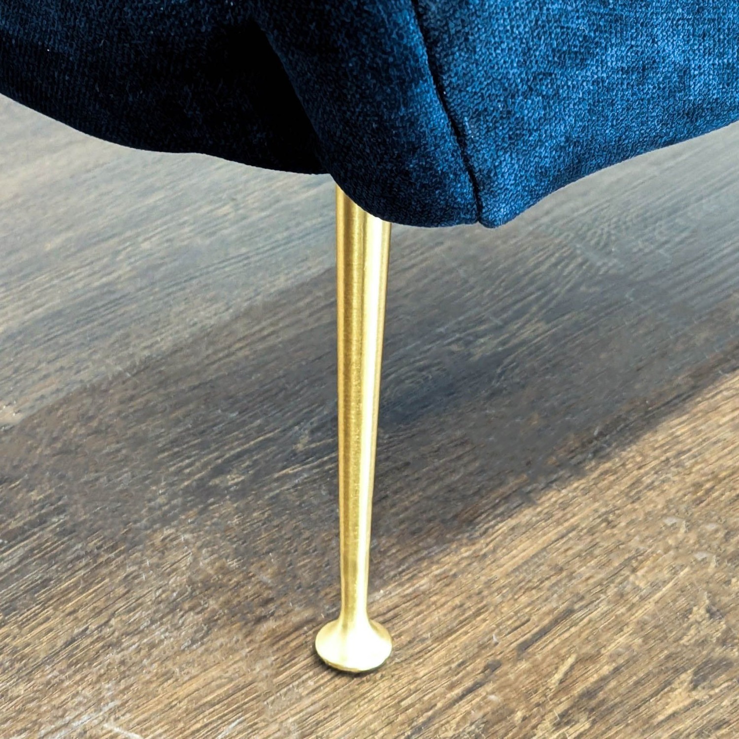 West Elm Phoebe Blue Velvet Lounge Chair  - image-3