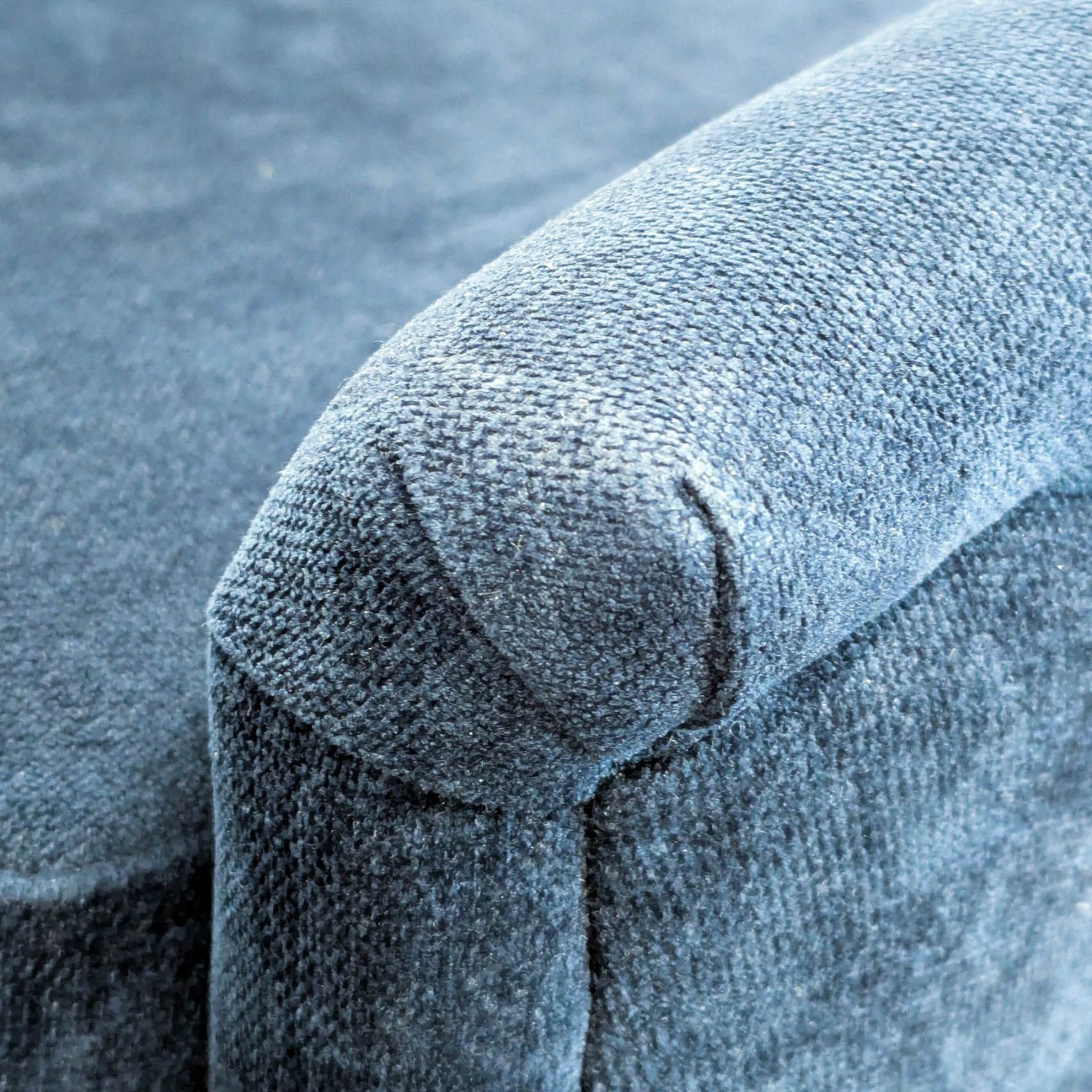 West Elm Phoebe Blue Velvet Lounge Chair  - image-2