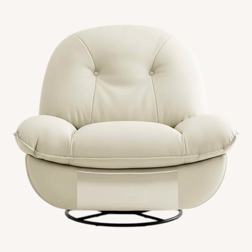 Used Amazon White Leather Recliner for sale on AptDeco