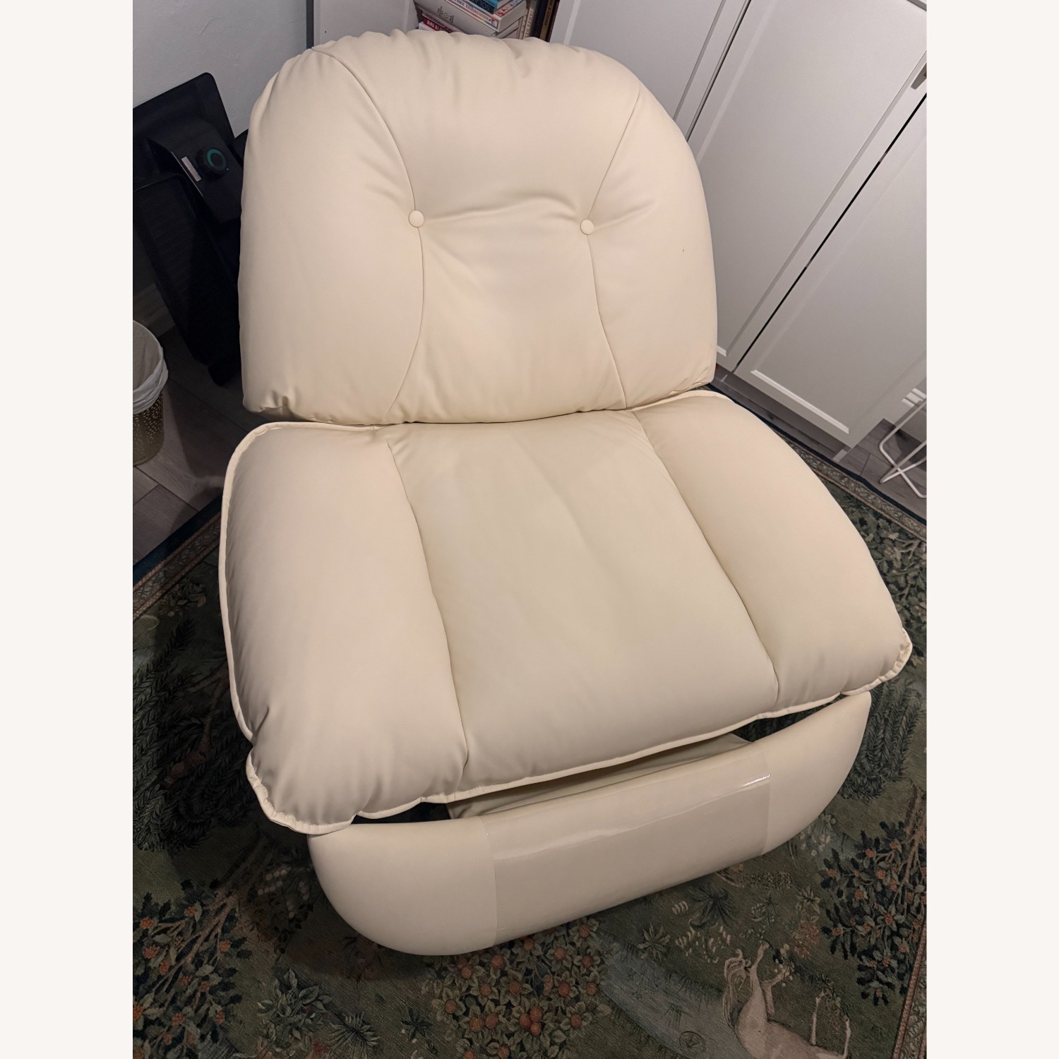 Amazon White Leather Recliner - image-3