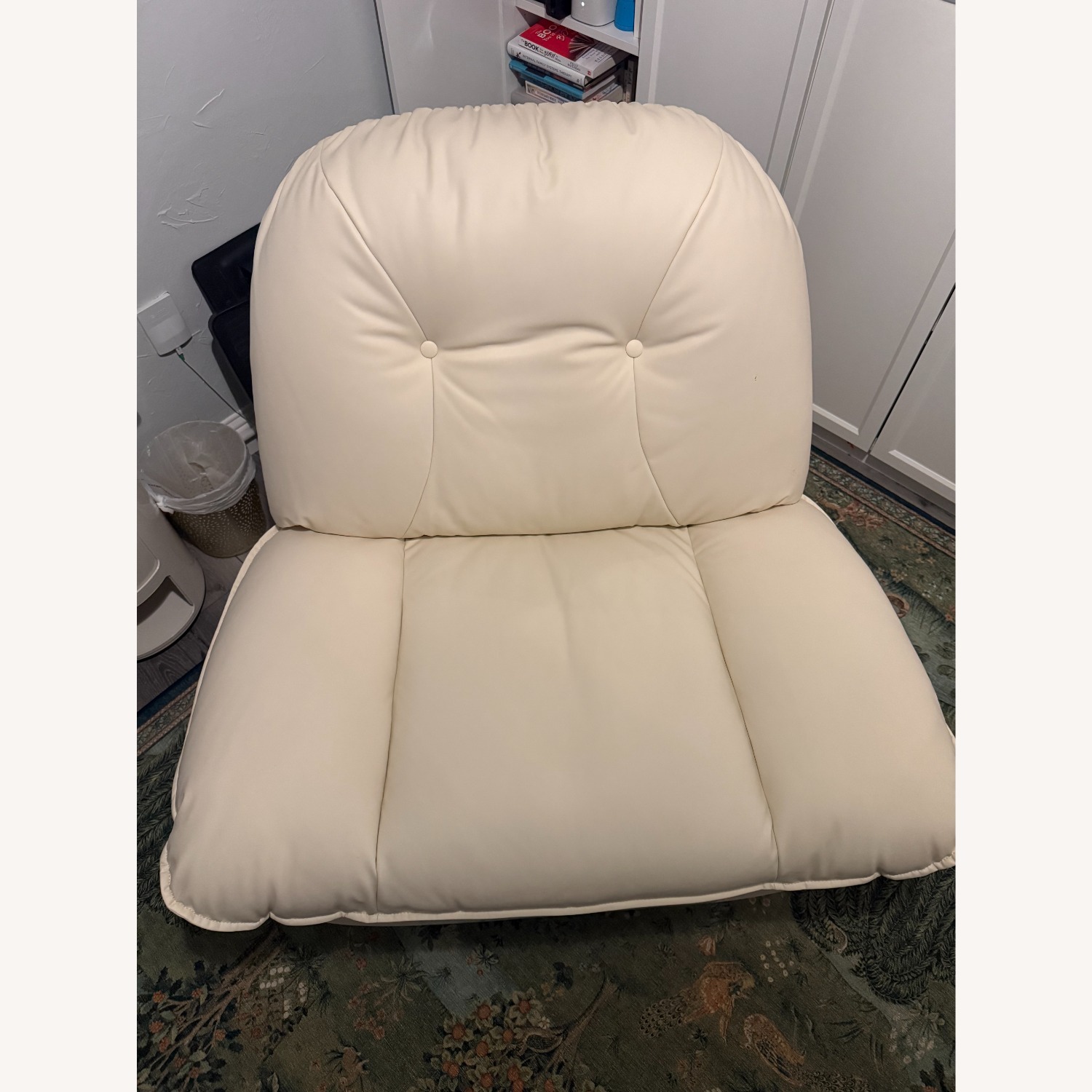 Amazon White Leather Recliner - image-1