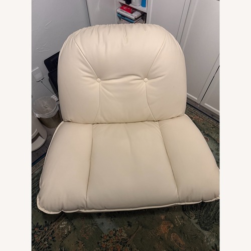 Used Amazon White Leather Recliner for sale on AptDeco