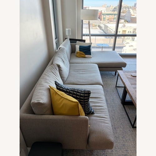 Used Article Burrard Modern Light Grey Sectional Sofa  for sale on AptDeco