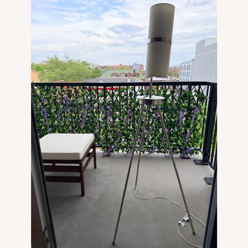 Used Lowe's Silver Contemporary Tripod Floor Lamp for sale on AptDeco