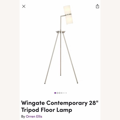 Used Lowe's Silver Contemporary Tripod Floor Lamp for sale on AptDeco