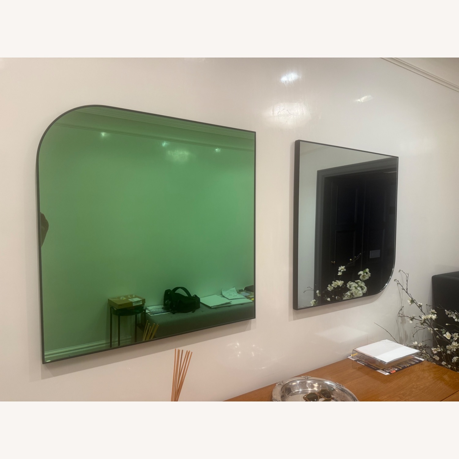 Bower Studios Natural and Green Glass Mirrors - image-1