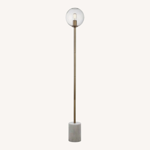 Used Safavieh Gold Marble Floor Lamp for sale on AptDeco
