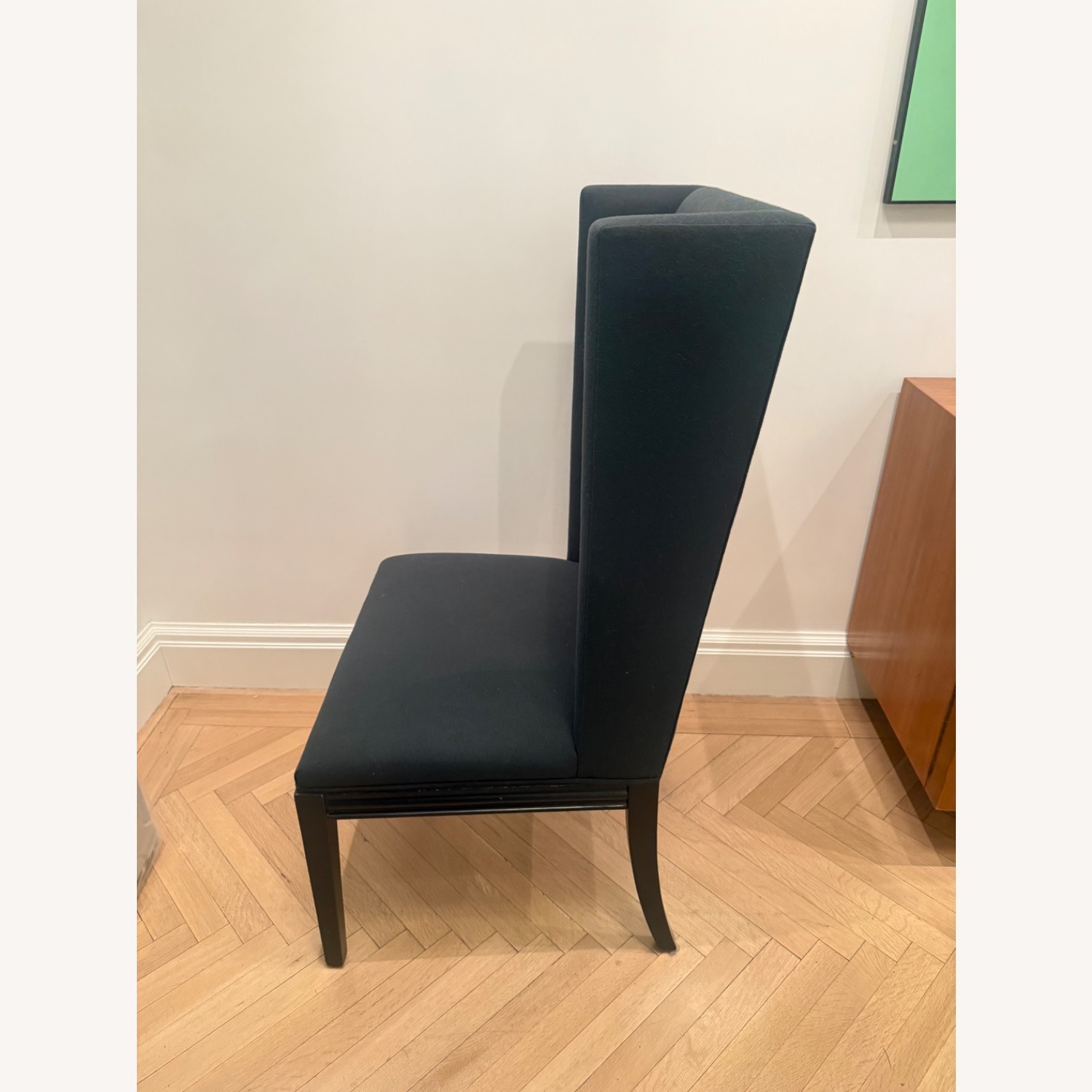 Pair of High Back Chairs Vintage - image-2