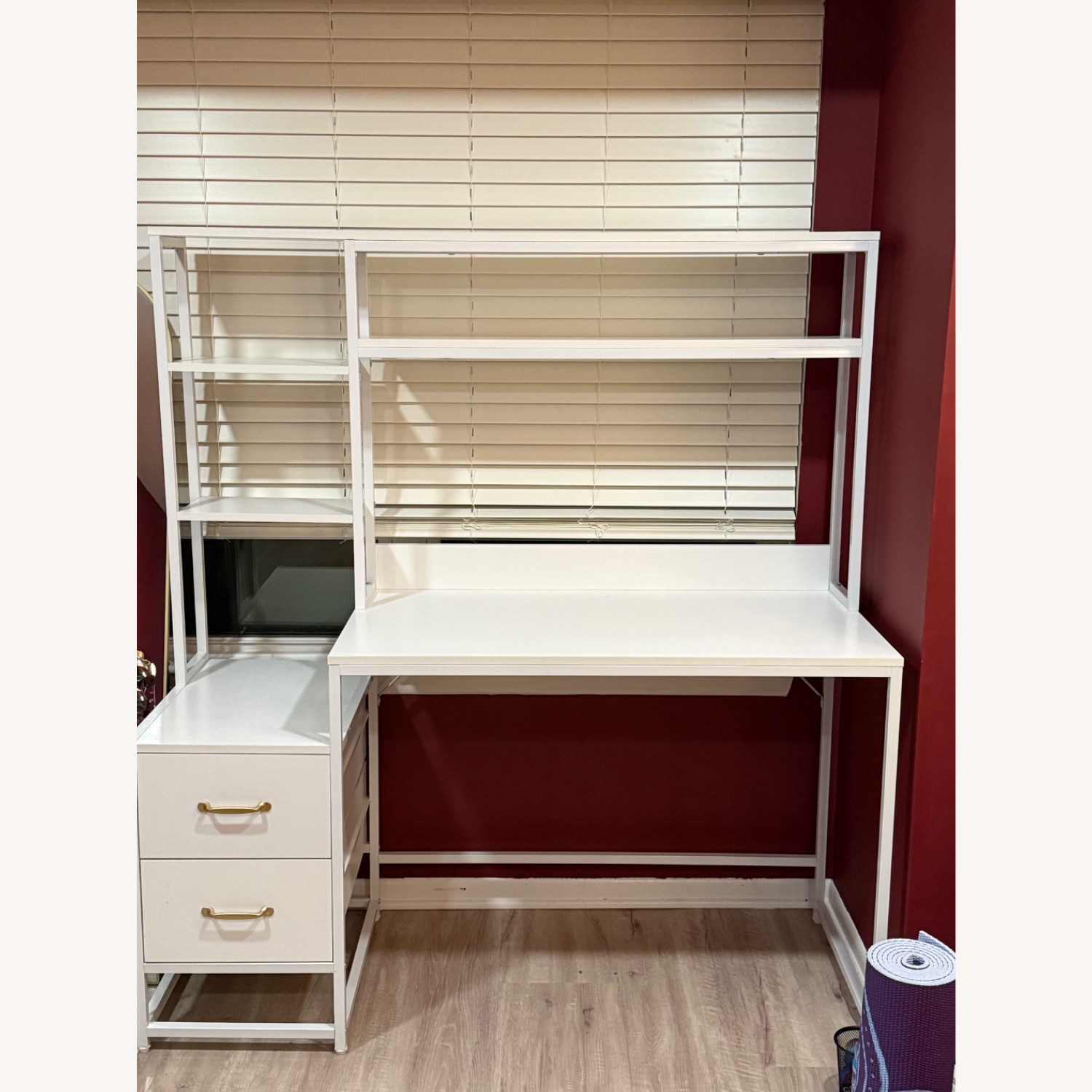 Wayfair White Wood Desk with Hutch - image-1