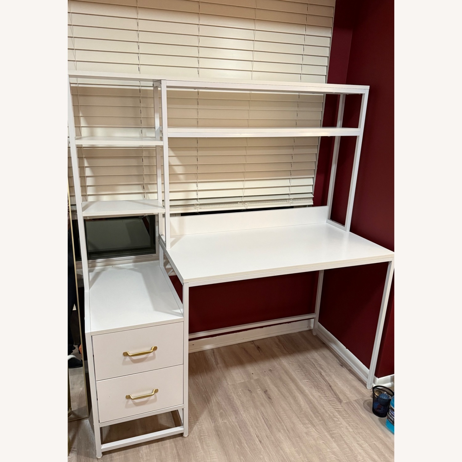 Wayfair White Wood Desk with Hutch - image-2
