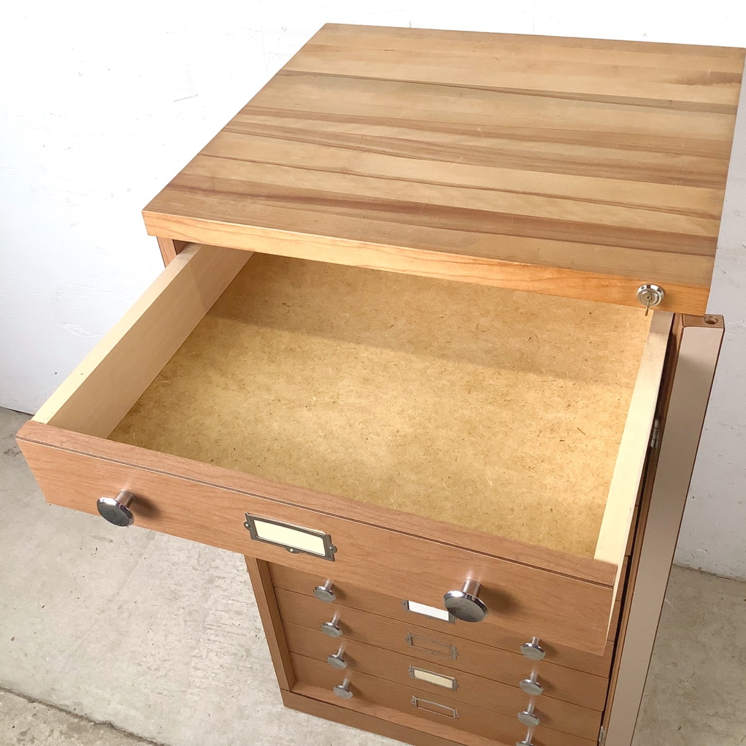  Ten-Drawer Museum Specimen Cabinet w/ Butcher Top - image-14