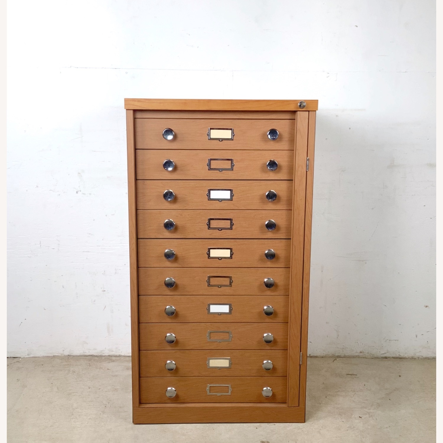  Ten-Drawer Museum Specimen Cabinet w/ Butcher Top - image-6