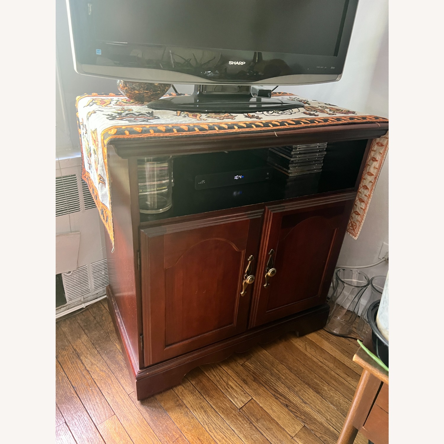Vintage/Antique Finds Dark Brown Media Storage - image-1