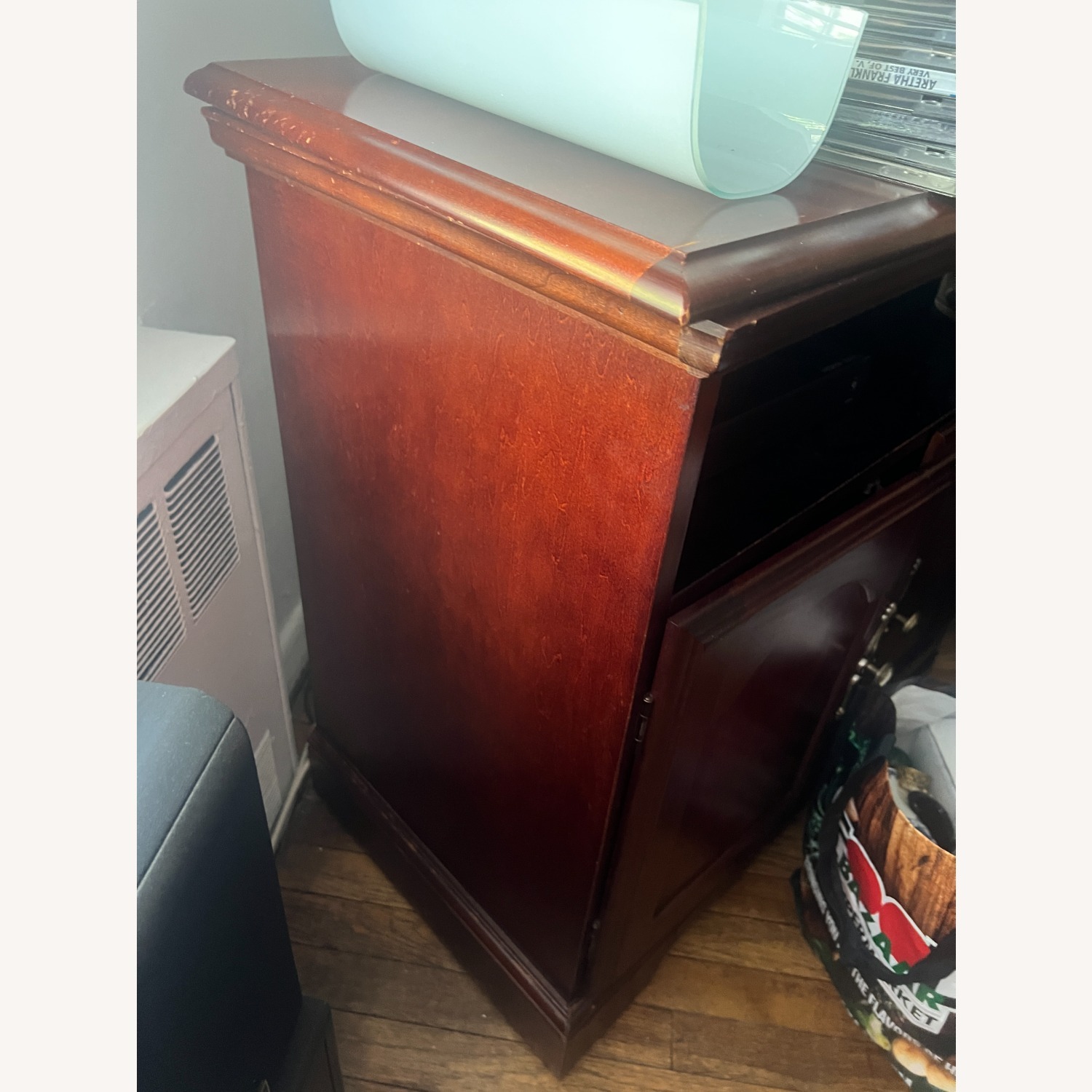 Vintage/Antique Finds Dark Brown Media Storage - image-2