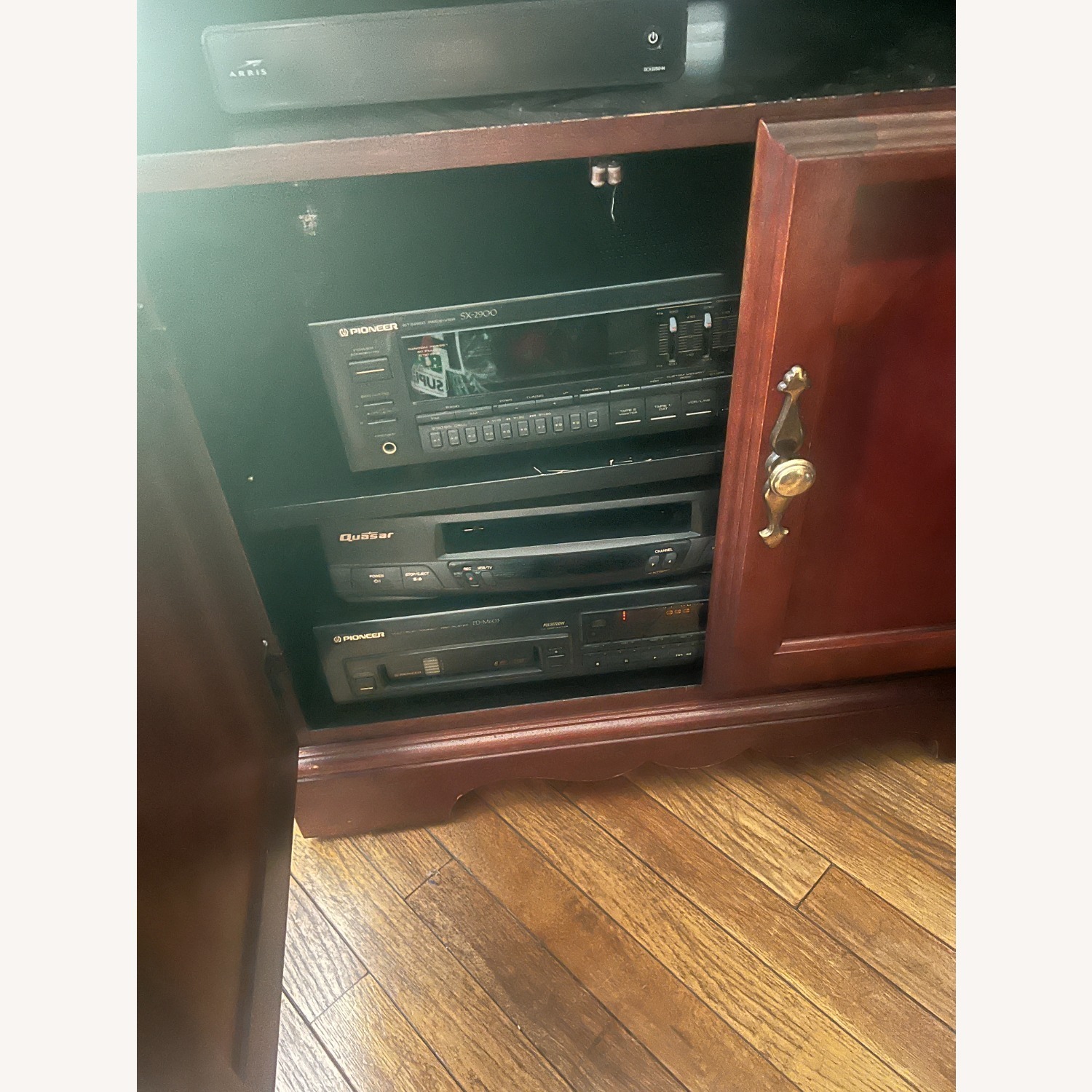 Vintage/Antique Finds Dark Brown Media Storage - image-3