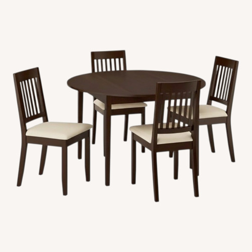 Used IKEA Black Table Set with Chairs  for sale on AptDeco
