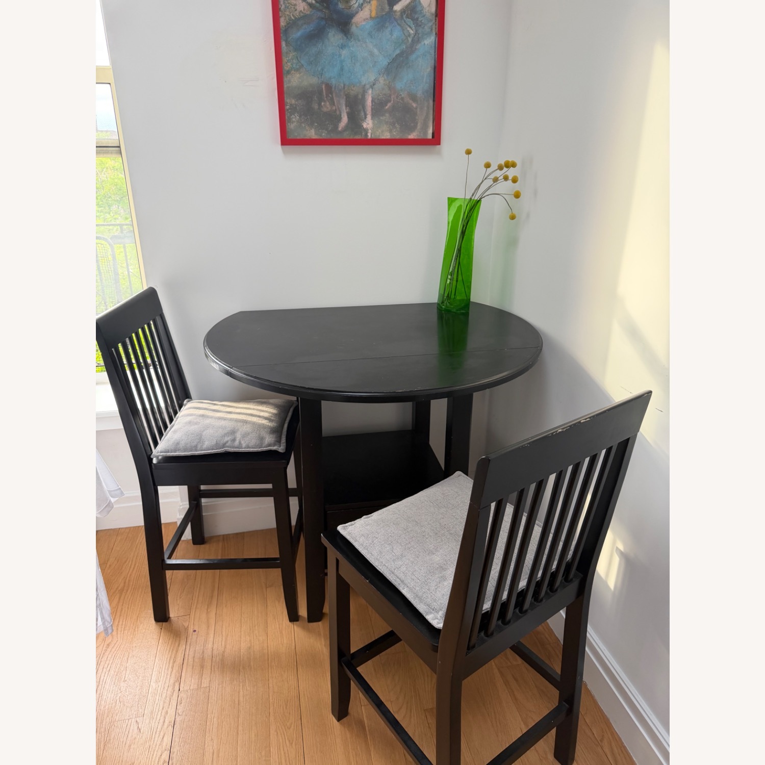IKEA Black Table Set with Chairs  - image-1
