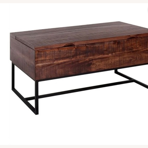 Used Vintage/Antique Dark Brown Wood Coffee Table for sale on AptDeco