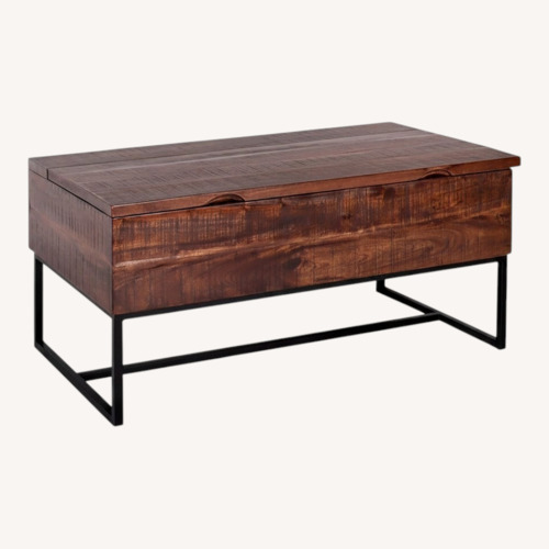 Used Vintage/Antique Dark Brown Wood Coffee Table for sale on AptDeco