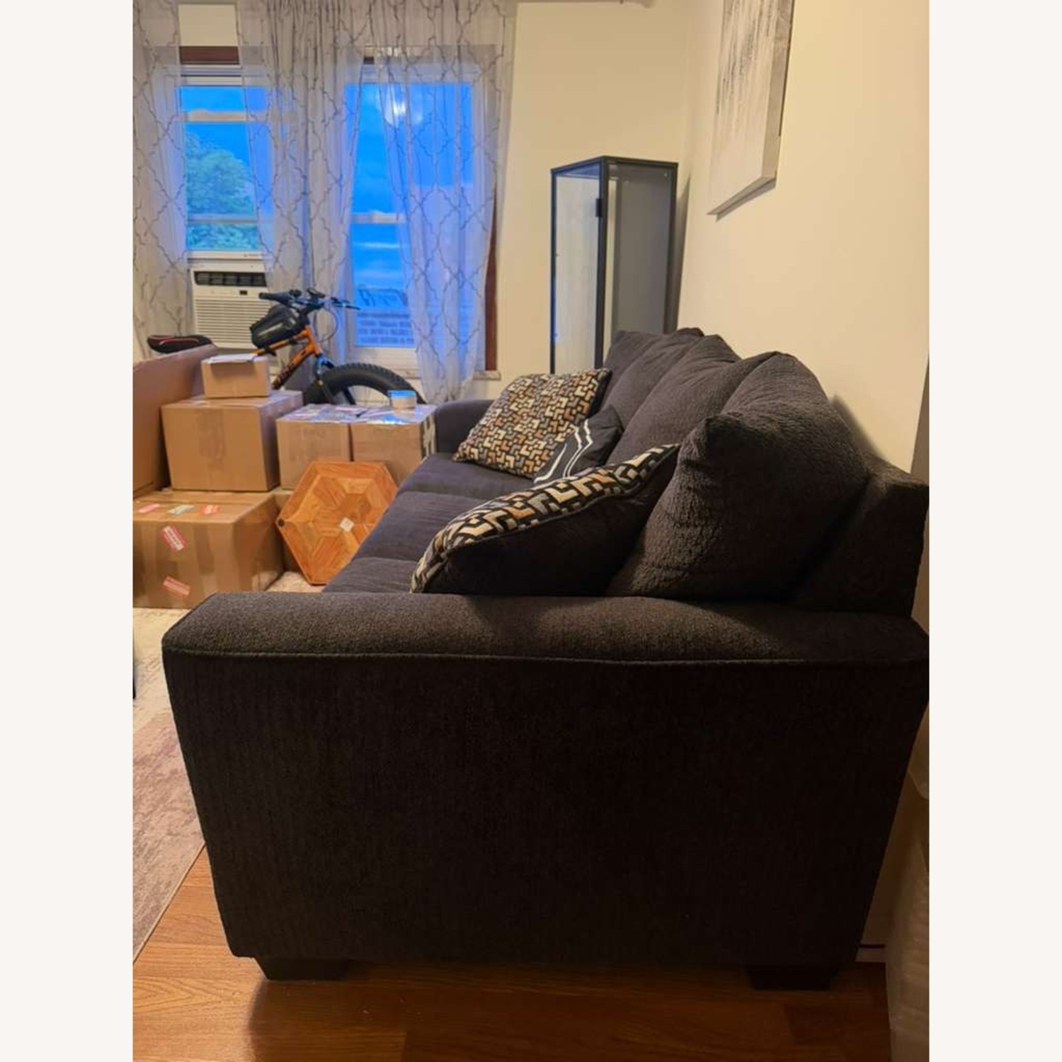 Ashley Furniture Stairatt Blue Fabric 3+ Seater Sofa - image-2