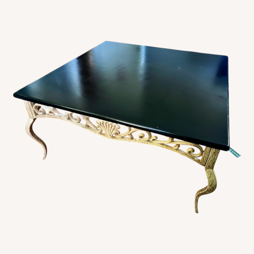 Used The Bombay Company Black Wood Coffee Table for sale on AptDeco